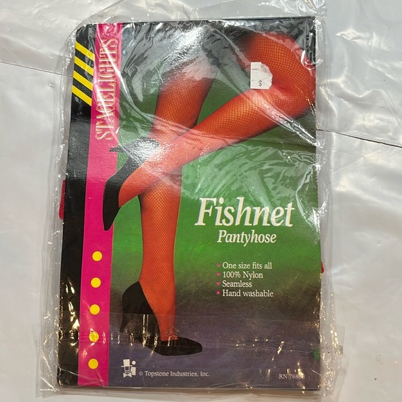 NEW RED Fish Net TIGHTS Pantyhose NYLONS dance sexy costume party Halloween new - Picture 2 of 10